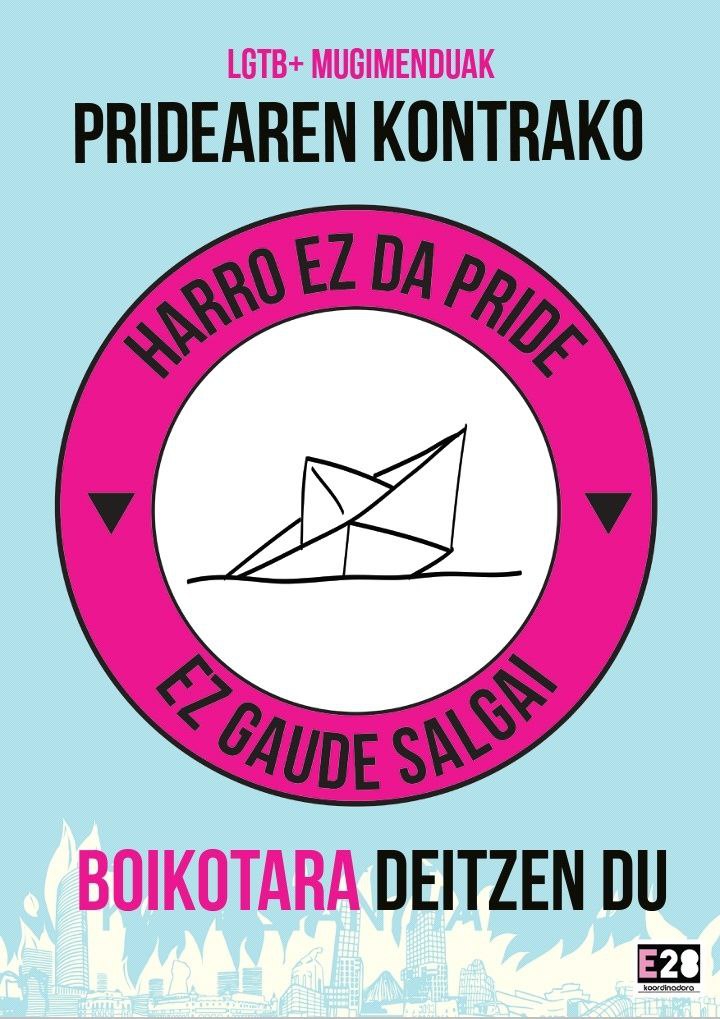 Cartel boikot Pride Bilbao 2021